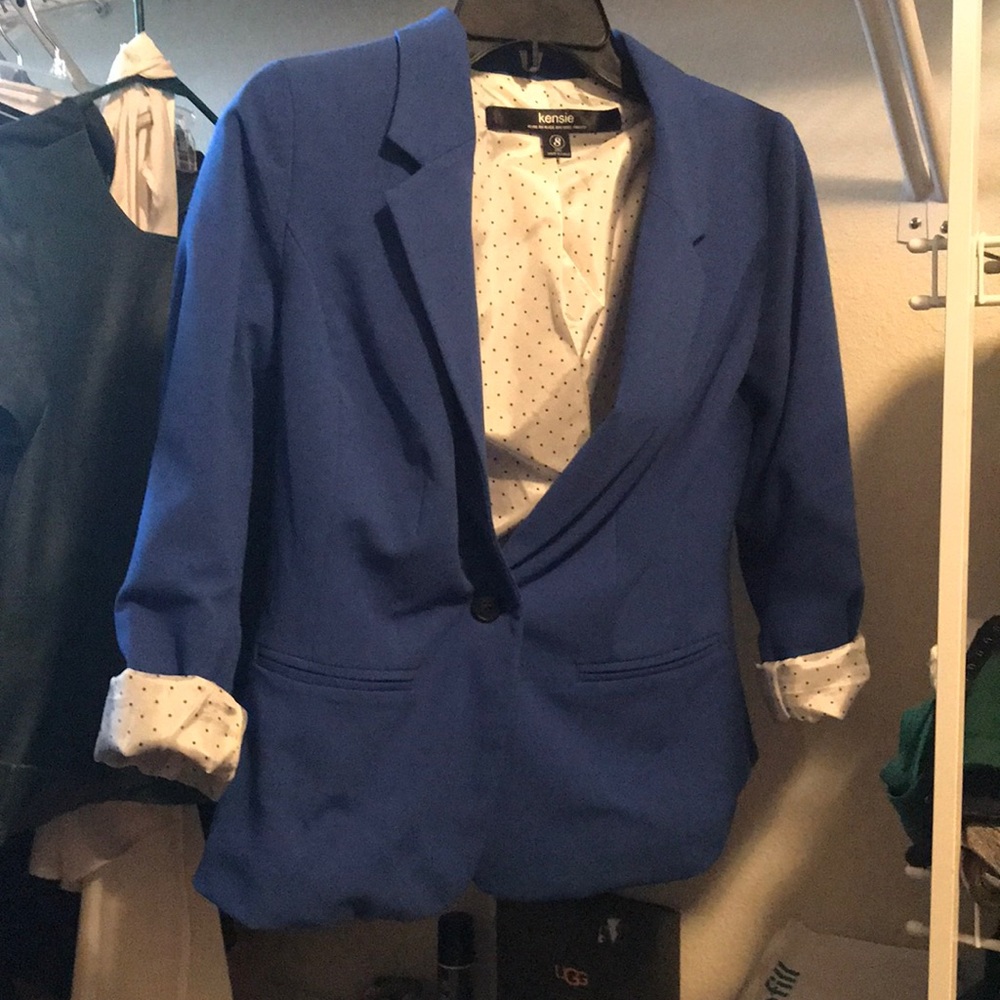 Kensie blue blazer, lined